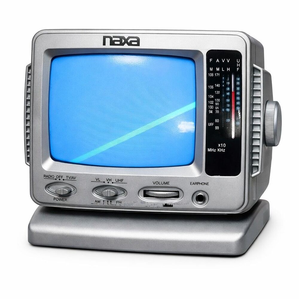 Naxa NX-503 Portable CRT TV 5.5" Retro Gaming TV AM/FM Radio w/ Adapter
